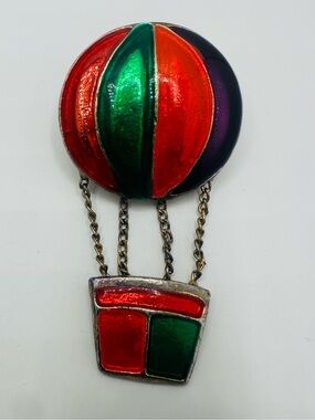Vintage Hot Air Balloon Brooch